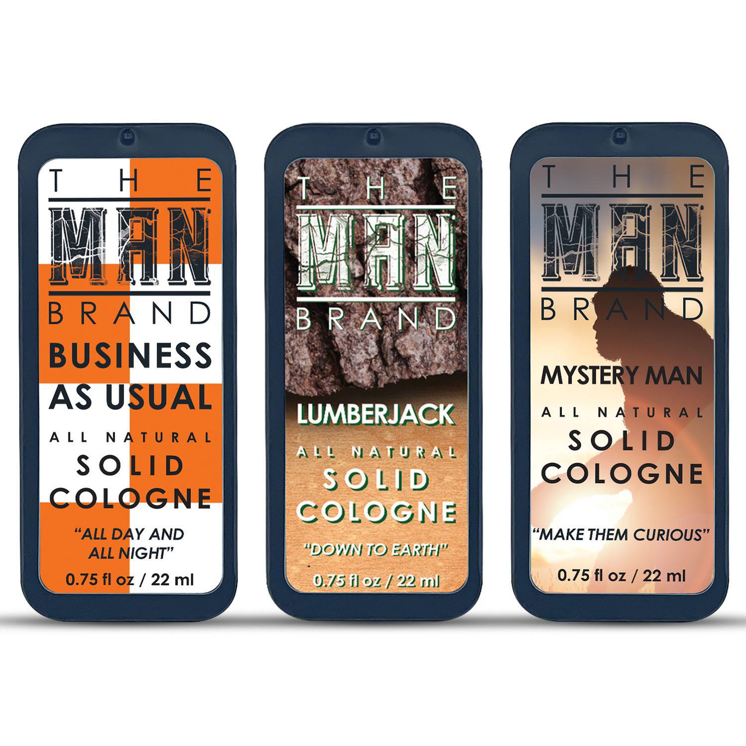 The Man Brand’s Solid Cologne Sample Pack for Men - Travel Size Natural Solid Men’s Cologne - Men's Fragrance Solid Cologne