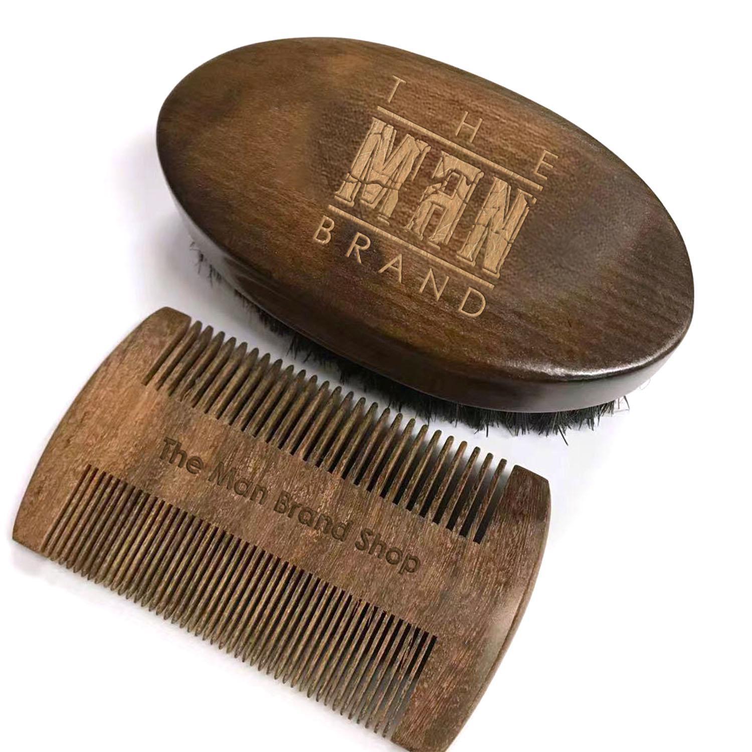 Essential Beard Comb Set and Men's Grooming Kit: Brush, Comb, and Trim - Vintage Edition