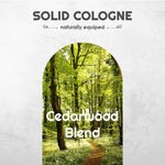Cedarwood Blend Solid Cologne - Vintage Slide Tin - 0.75 Ounce