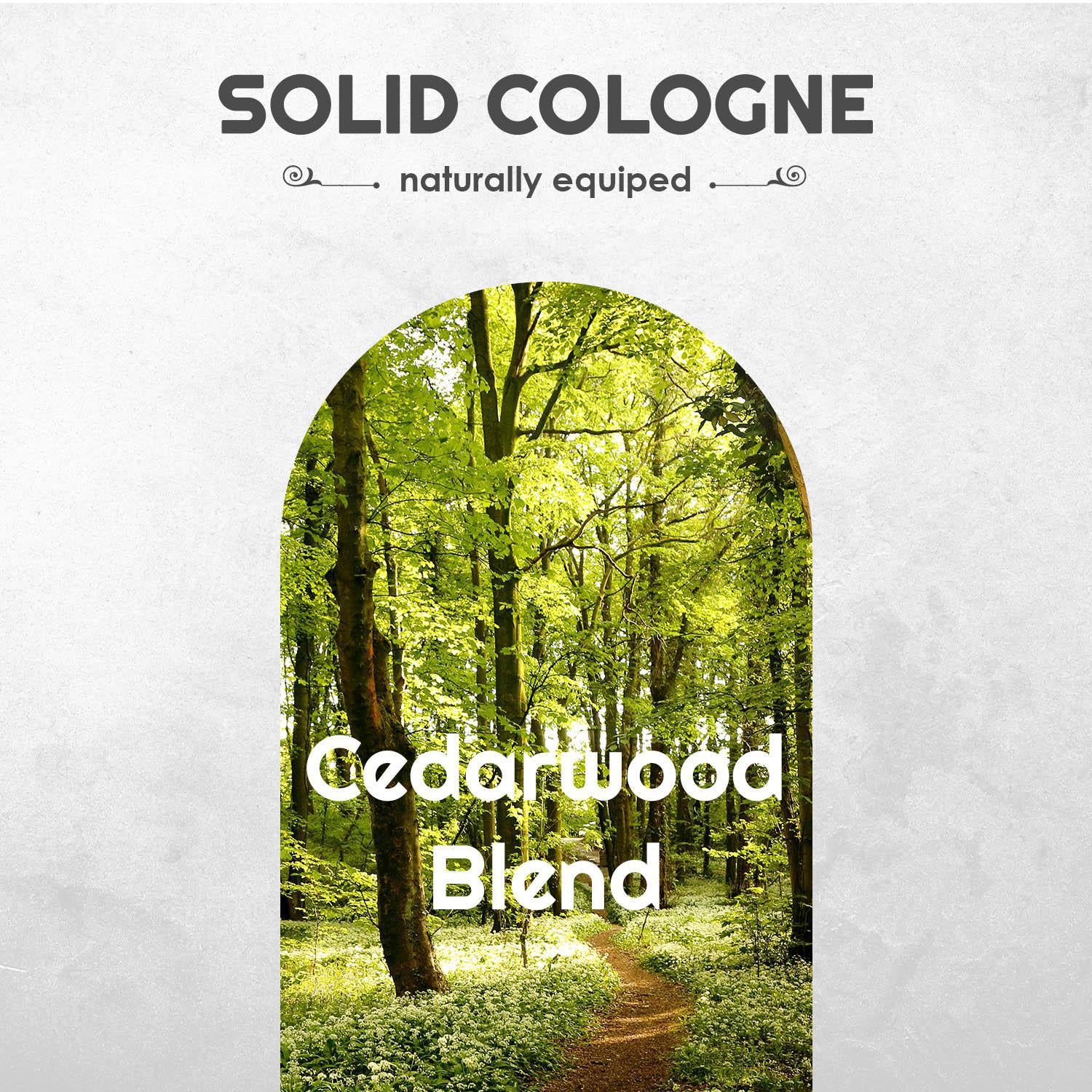 Cedarwood Blend Solid Cologne - Vintage Slide Tin - 0.75 Ounce