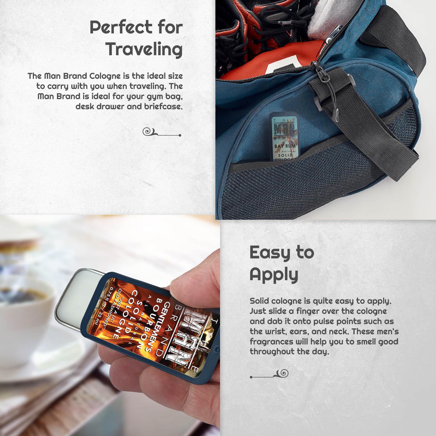 The Wolfpack Solid Cologne Sample Set - Pack of 4 - Vintage Slide Tin - 0.75 Ounce Each