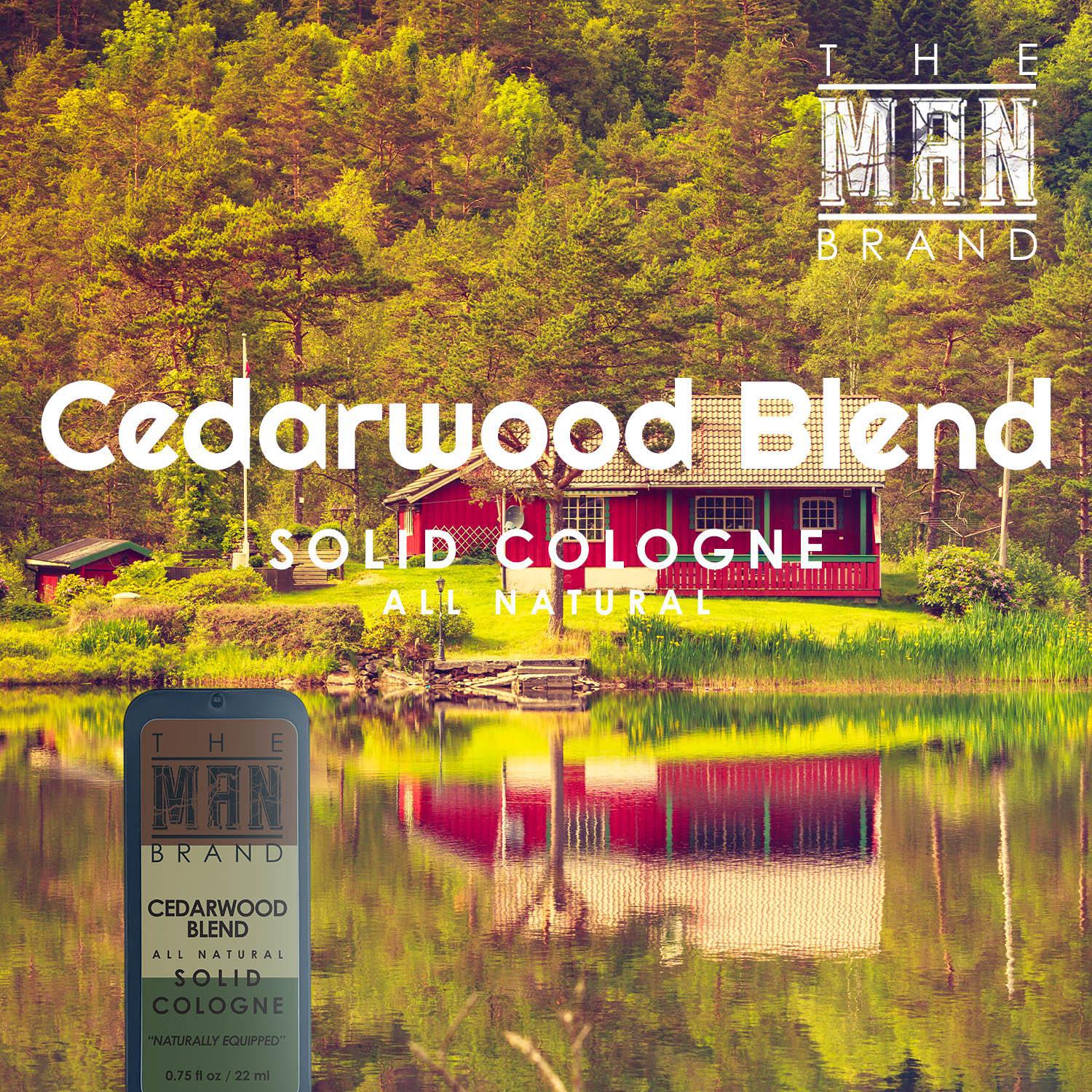 Cedarwood Blend Solid Cologne - Vintage Slide Tin - 0.75 Ounce
