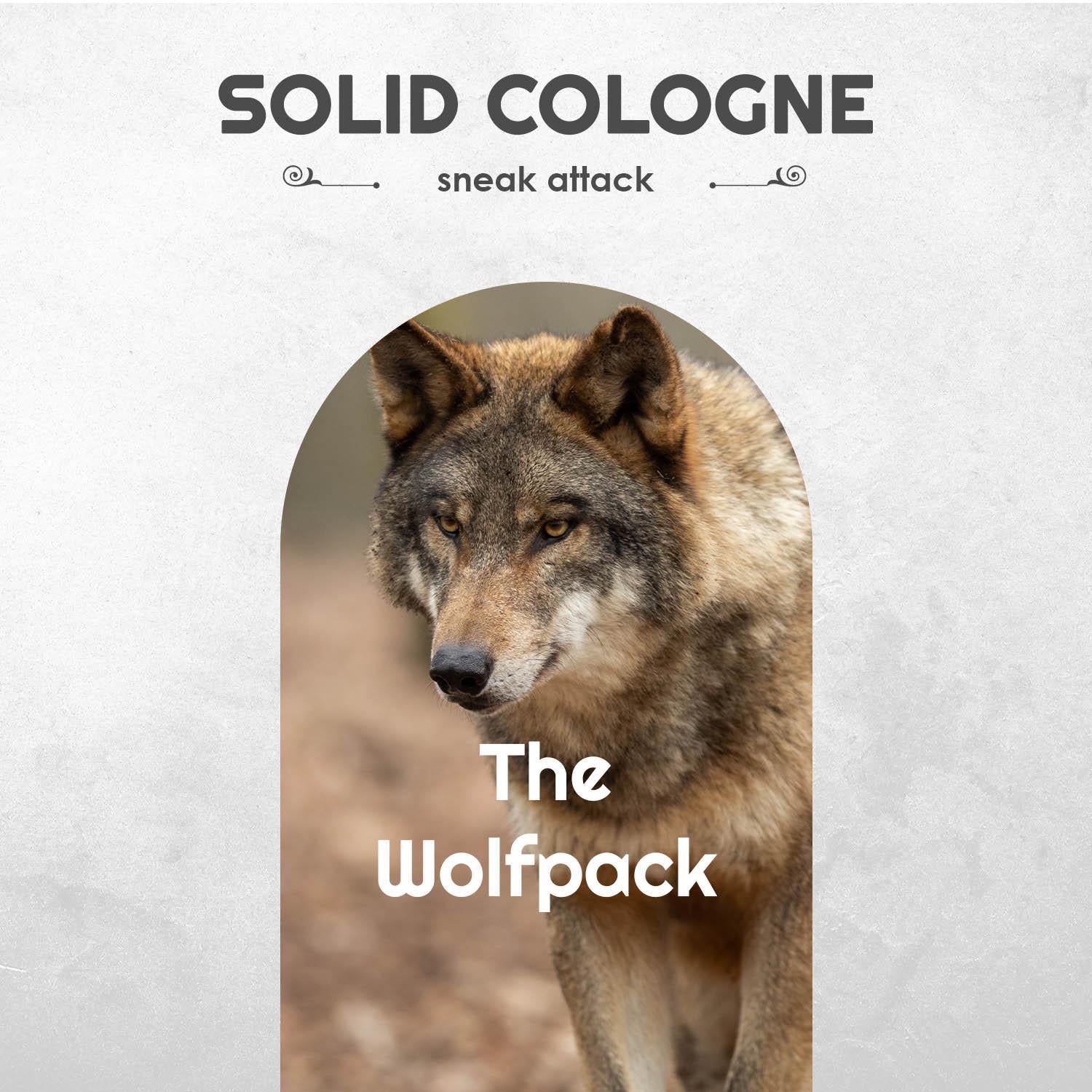 The Wolfpack Solid Cologne Sample Set - Pack of 4 - Vintage Slide Tin - 0.75 Ounce Each