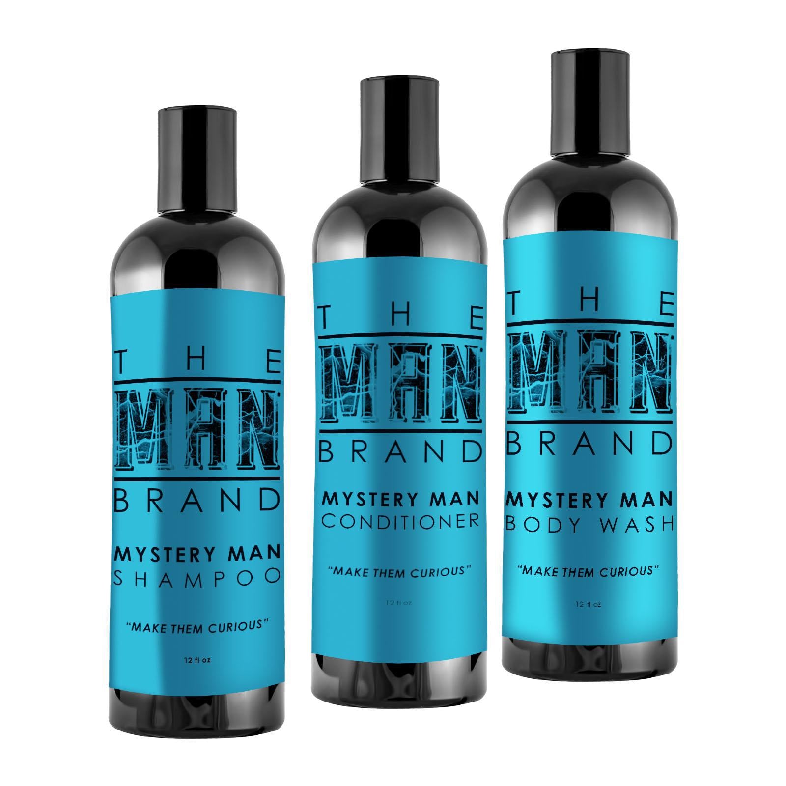 Shower Pack Men's Grooming Kit: Shampoo, Conditioner, and Body Wash