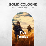 Five Armies Solid Cologne Sample Set - Pack of 5 - Vintage Slide Tin - 0.75 Ounce Each