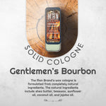 Gentlemen's Bourbon Solid Cologne - Vintage Slide Tin - 0.75 Ounce
