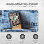 Lumberjack Solid Cologne - Vintage Slide Tin - 0.75 Ounce