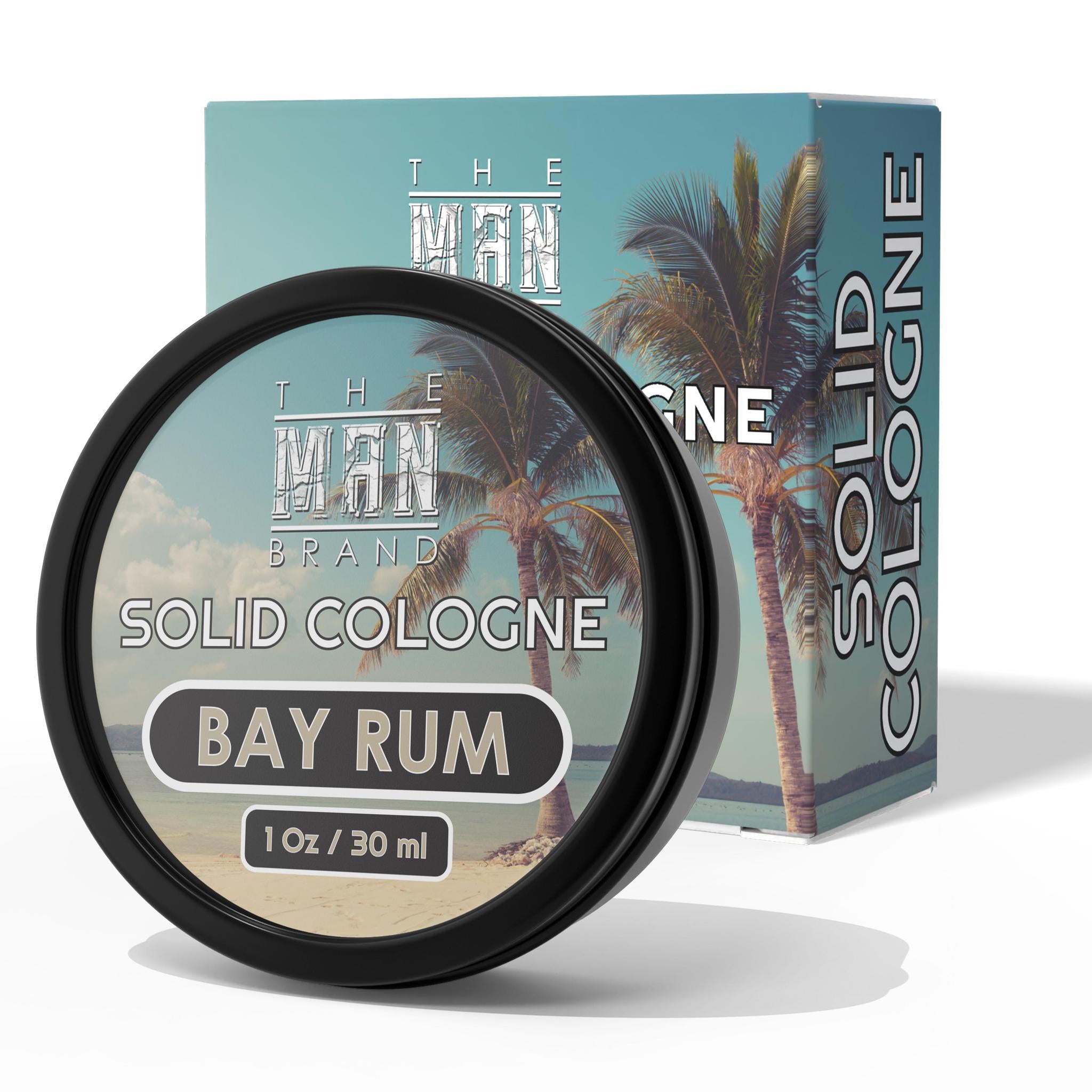 The Man Brand’s Solid Cologne Variety Pack - Bay Rum, Gentlemen's Bourbon, Woodsman - 1 oz each