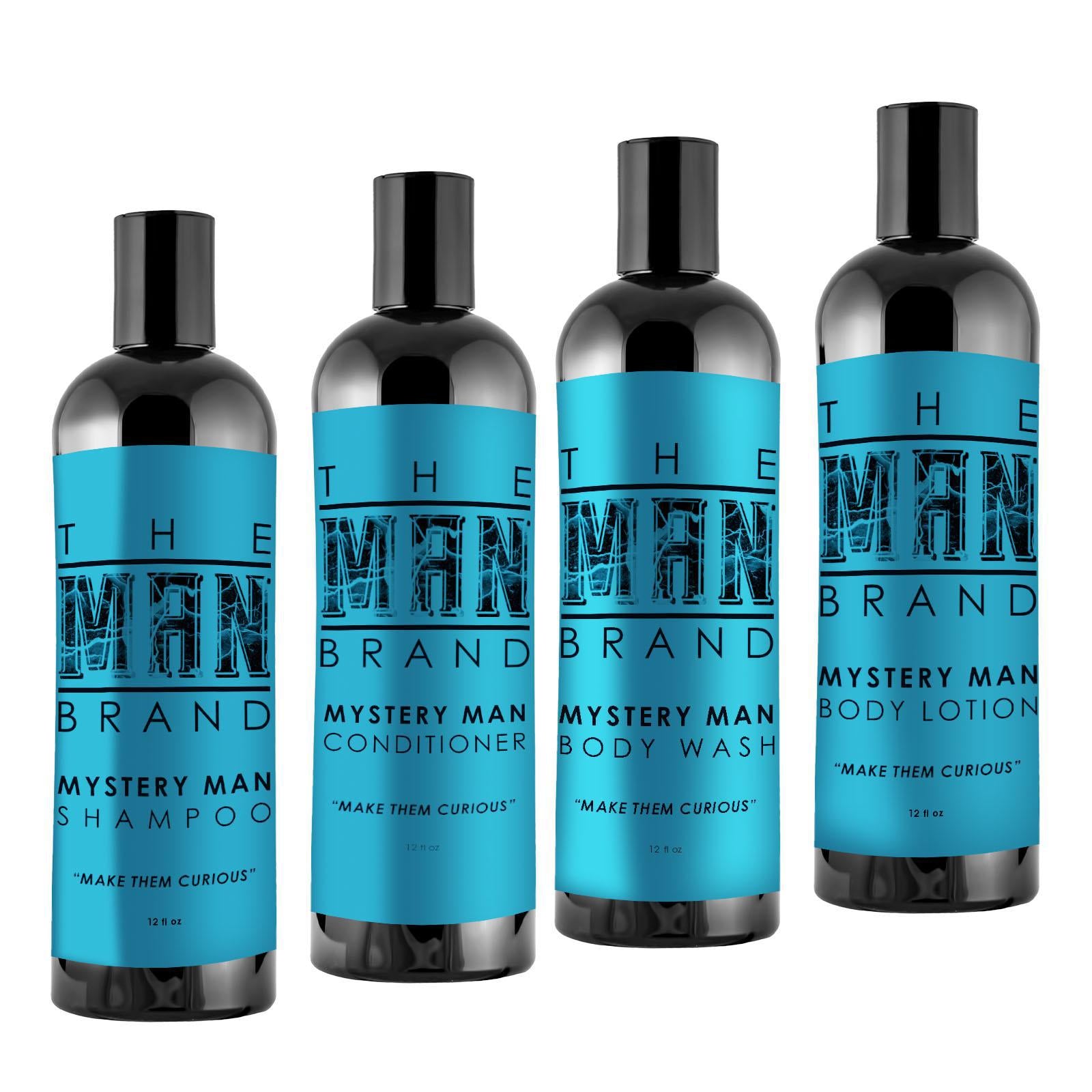 Get Clean Men's Grooming Kit: Shampoo, Conditioner, Body Wash, and Body Lotion