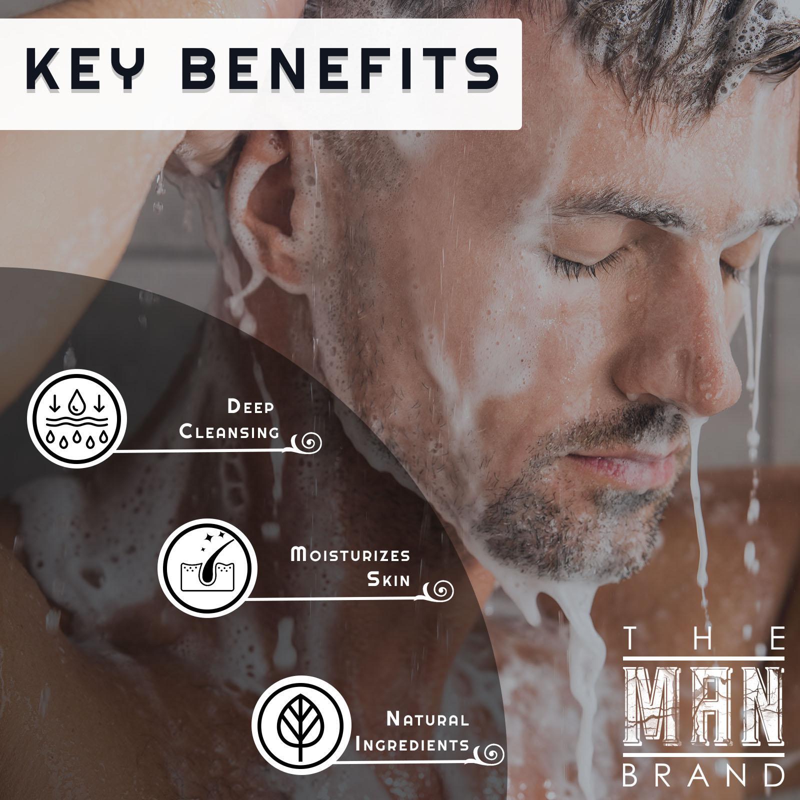 Men's Skin Grooming Kit: Body Lotion, Body Wash, and Solid Cologne