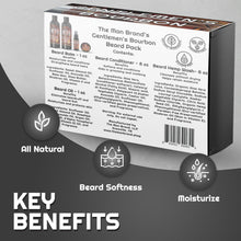 Load image into Gallery viewer, Beard Pack for Men with All-Natural Beard Oil, Natural Beard Balm,  Beard Conditioner, and Organic Hemp Oil Beard Hemp Wash by The Man Brand
