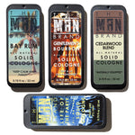The Wolfpack Solid Cologne Sample Set - Pack of 4 - Vintage Slide Tin - 0.75 Ounce Each