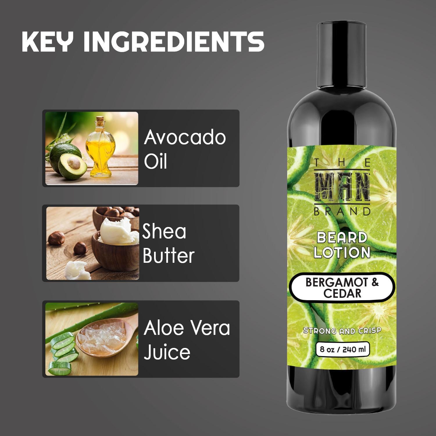 Bergamot and Cedar Beard Lotion - 8 oz