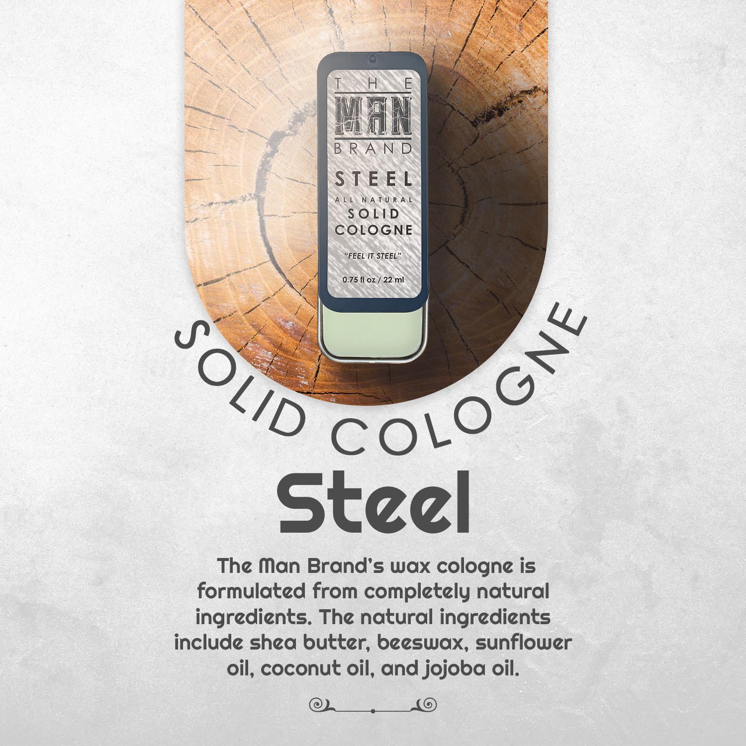 Steel Solid Cologne - Vintage Slide Tin - 0.75 Ounce