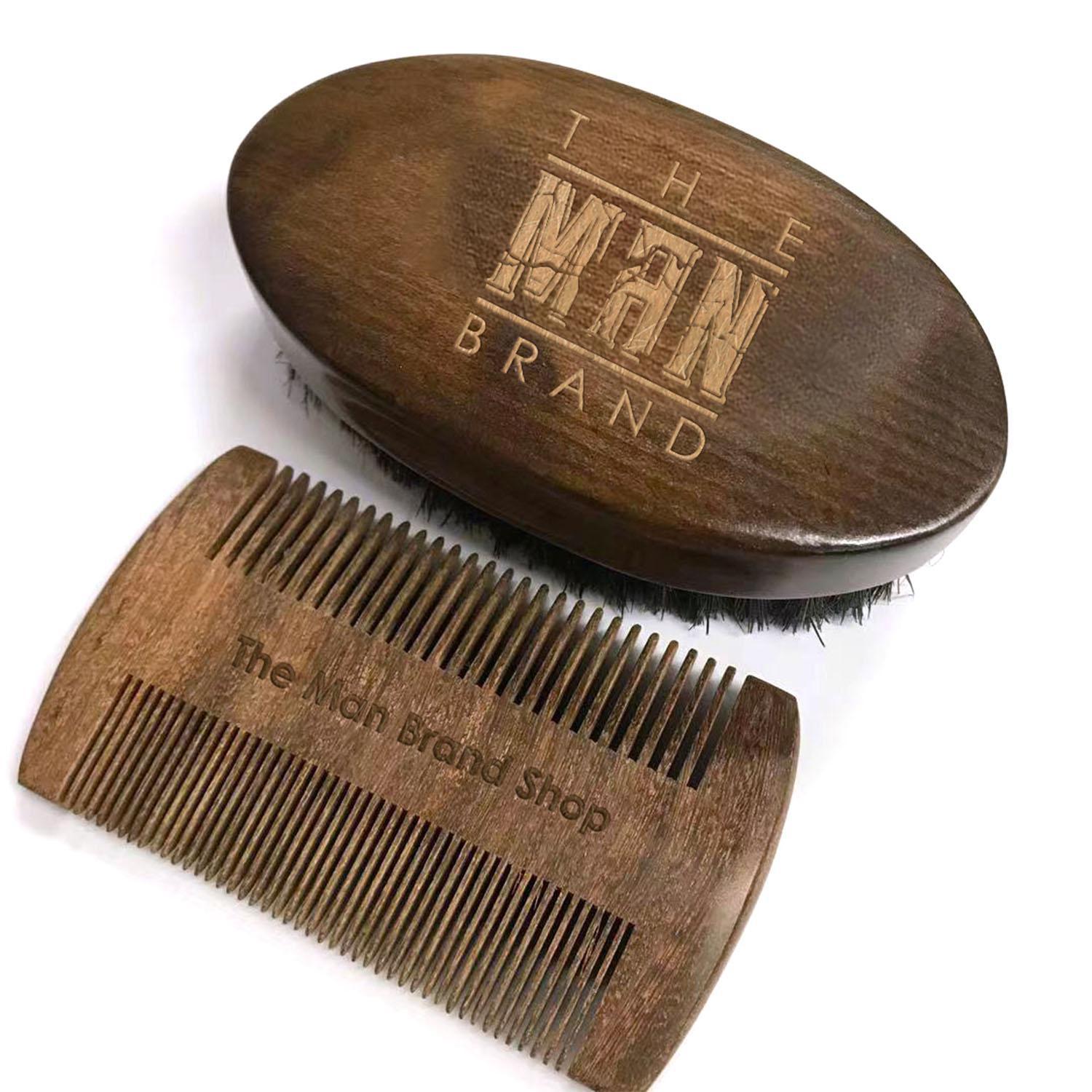 The Man Brand Essential Beard Care Kit: Brush, Comb, and Trim