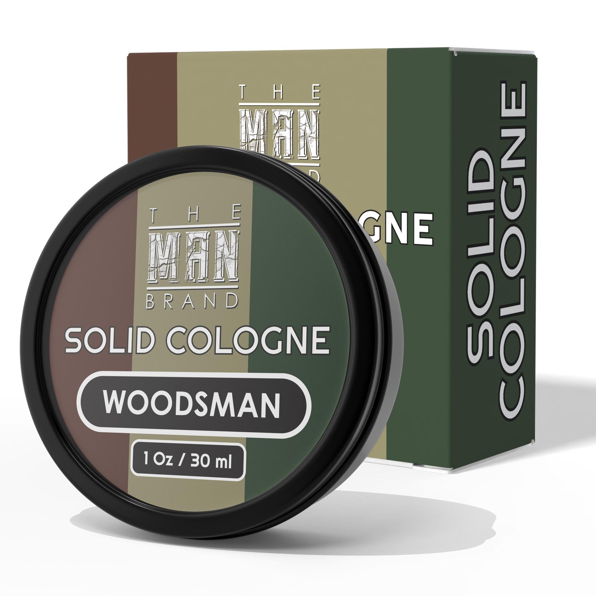 The Man Brand’s Solid Cologne Variety Pack - Bay Rum, Gentlemen's Bourbon, Woodsman - 1 oz each