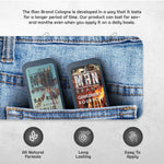 Bay Rum and Bourbon Solid Cologne Sample Set - Pack of 2 - Vintage Slide Tin - 0.75 Ounce Each