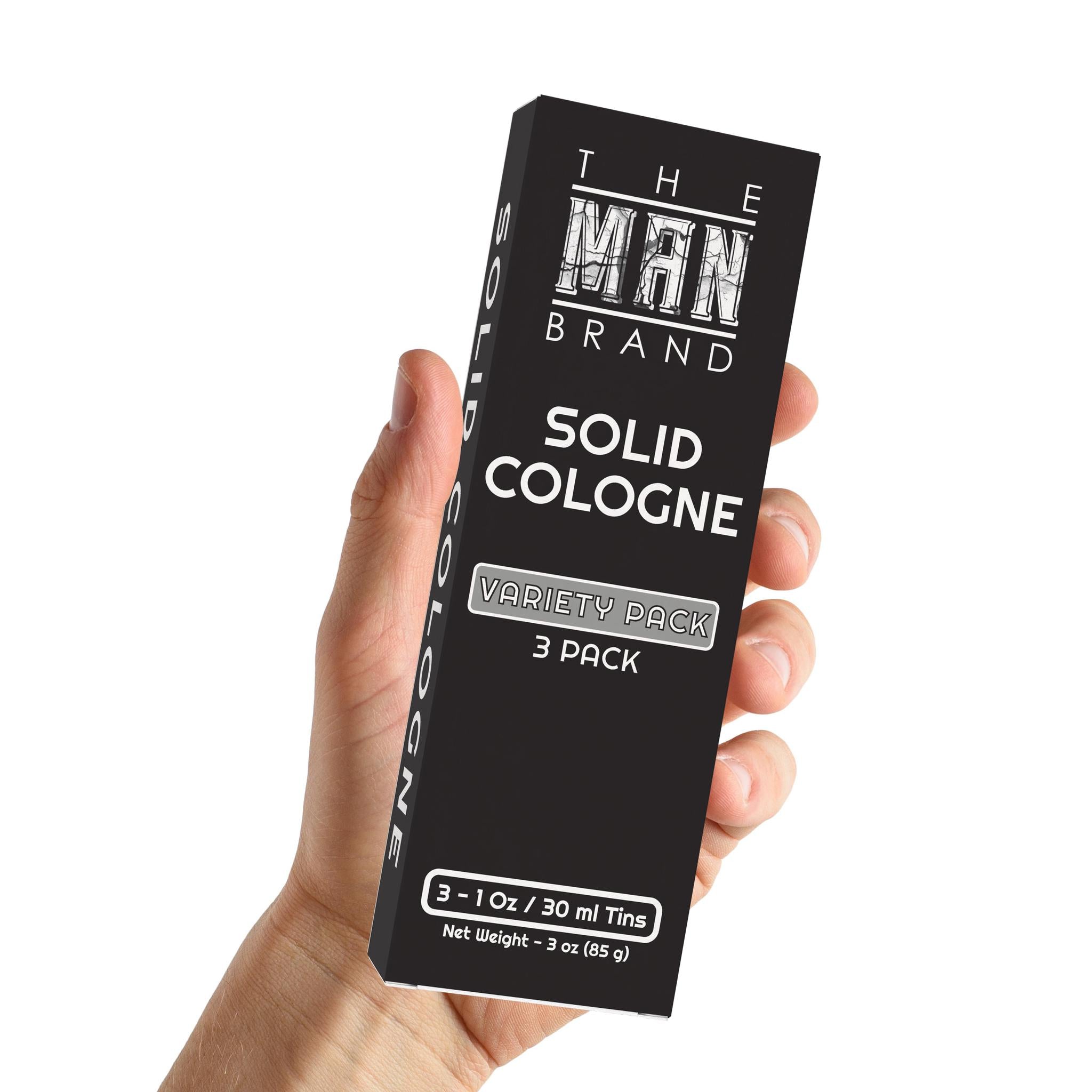 The Man Brand’s Solid Cologne - Bergamot and Cedar, Sandalwood, Sweet Tobacco - 1 oz each