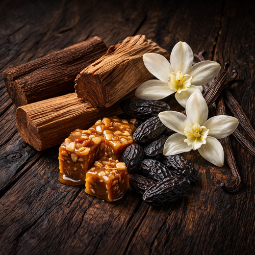 Cedarwood, Praline, Vanilla, Tonka