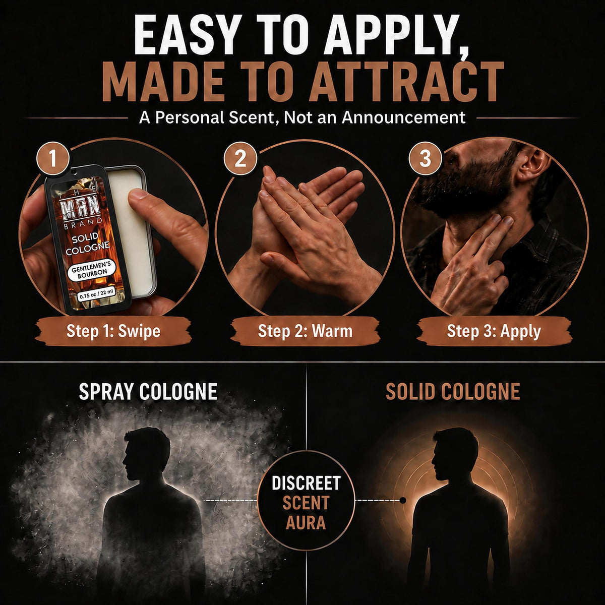 Solid Cologne 6 Pack Vintage Variety Set 2 of 2 - 0.75 Ounce