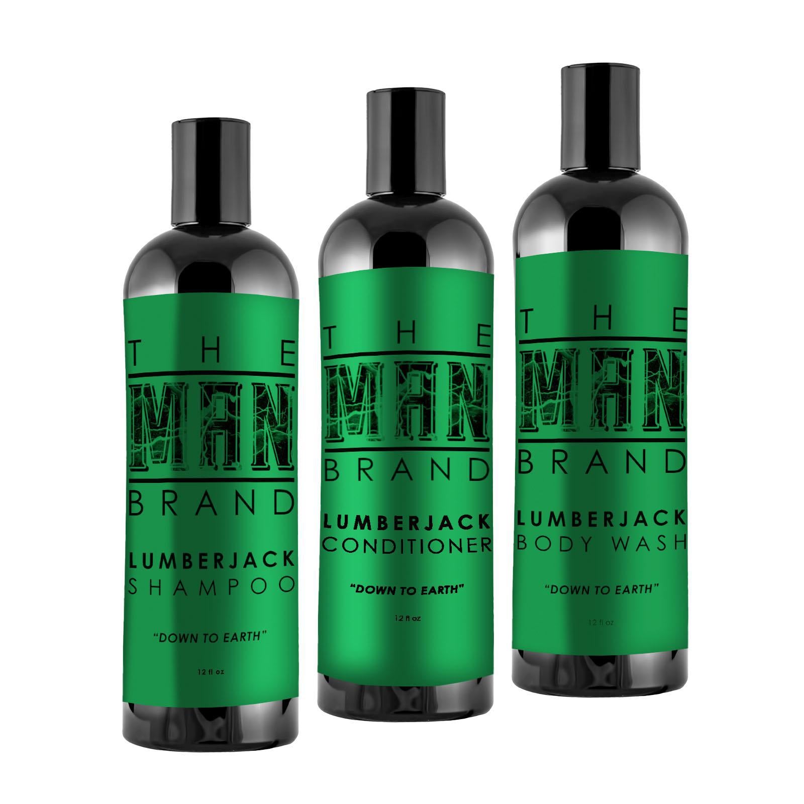 Shower Pack Men's Grooming Kit: Shampoo, Conditioner, and Body Wash