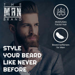 Bay Rum Beard Lotion, a grooming product advertised with beard-softening and facial-hair moisturizing benefits.