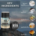 Bay Rum Natural Aluminum-Free Deodorant in a black tube with a cream and blue label, featuring a twist-up cap.