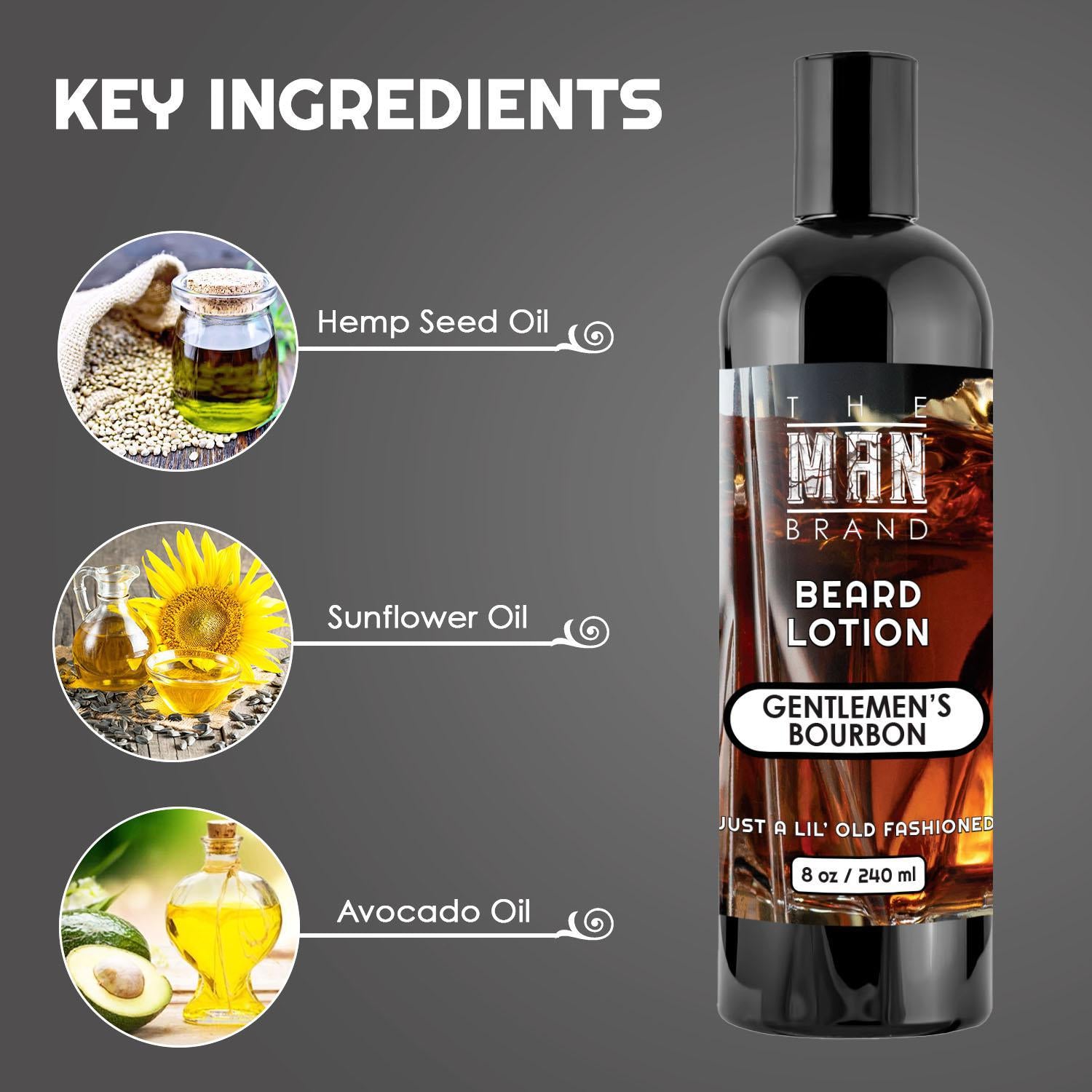 Gentlemen's Bourbon Beard Lotion - 8 oz