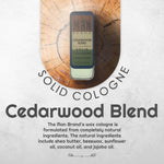 Cedarwood Blend Solid Cologne - Vintage Slide Tin - 0.75 Ounce