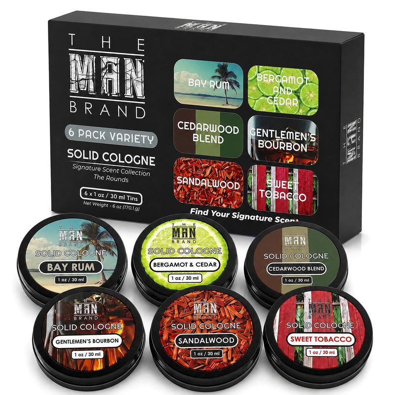 Solid Cologne 6 Pack Variety Set - 1 Ounce