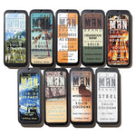 All or Nothing Solid Cologne Sample Set - Pack of 9 - Vintage Slide Tin - 0.75 Ounce Each