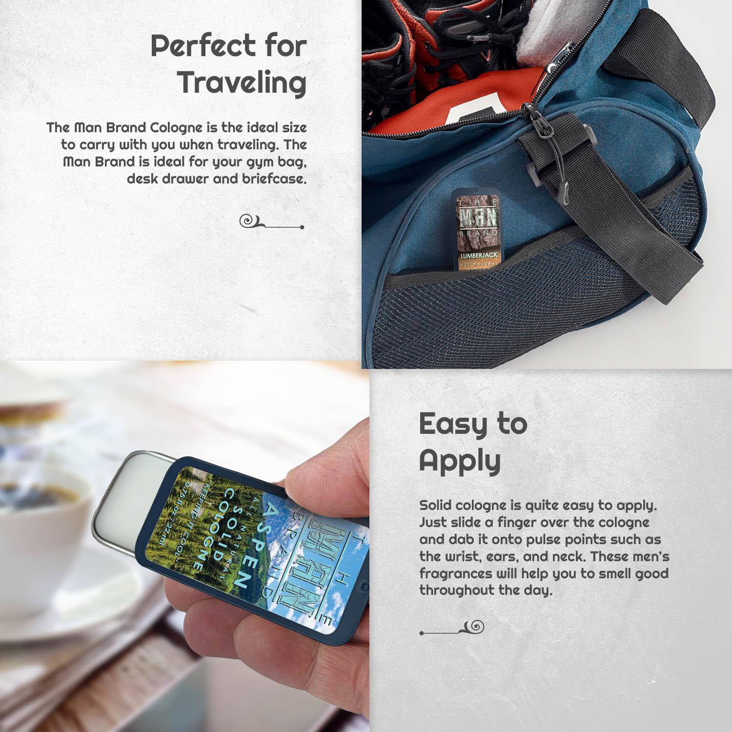 The Forest Solid Cologne Sample Set - Pack of 3 - Vintage Slide Tin - 0.75 Ounce Each