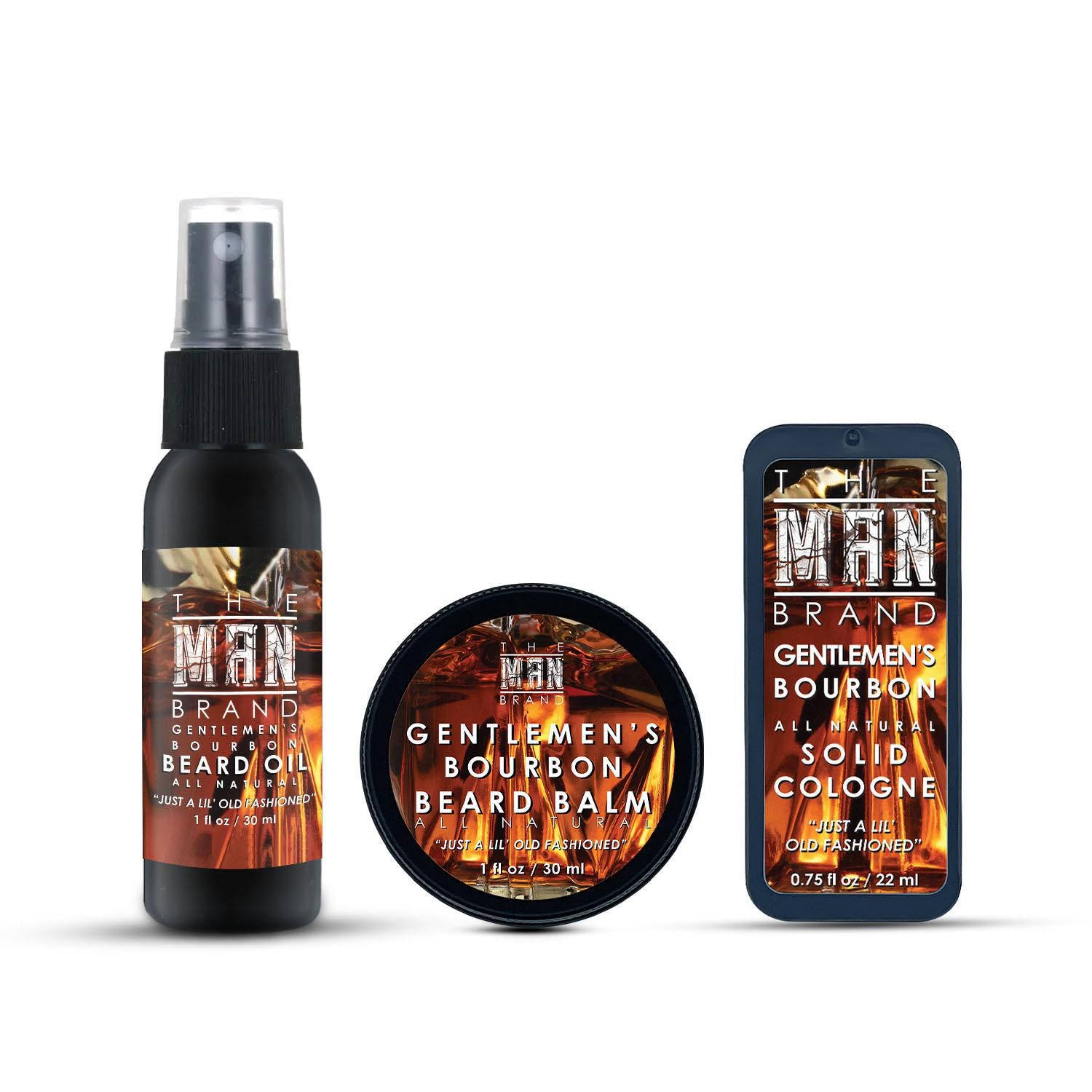 Distinguished Gentleman's Grooming Essentials Kit: Beard Oil, Beard Balm, and Solid Cologne
