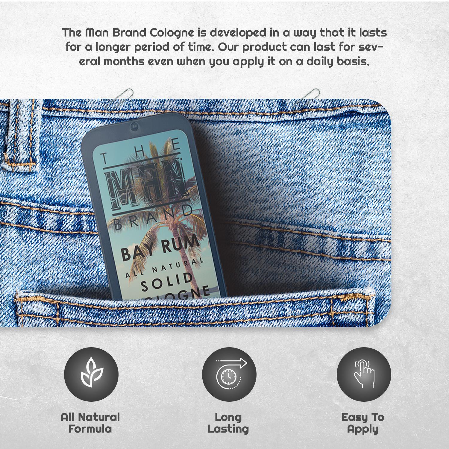 Bay Rum Solid Cologne - Vintage Slide Tin - 0.75 Ounce