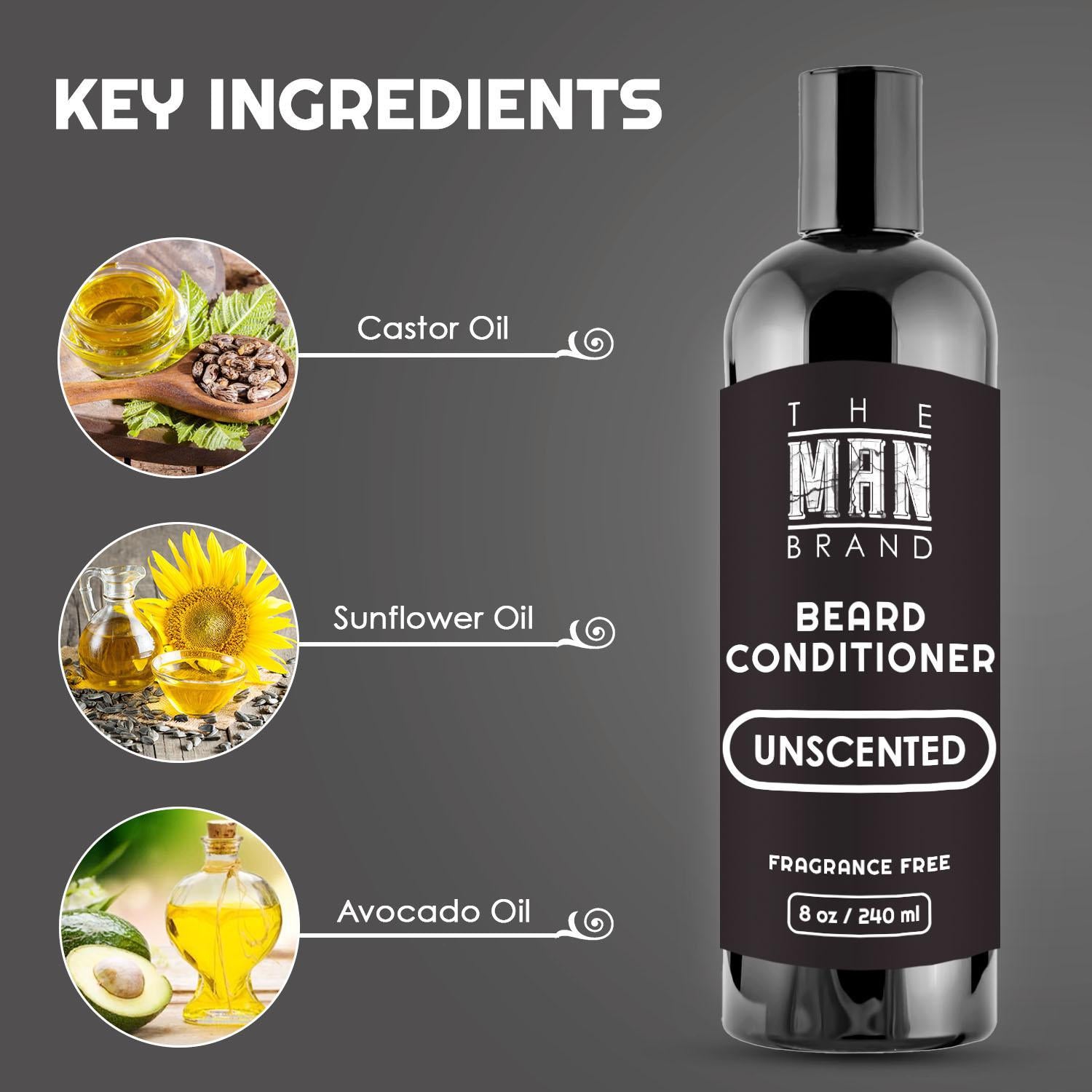 Unscented Beard Conditioner - 8 oz