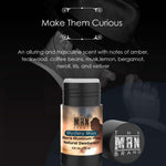 Mystery Man Natural Aluminum-Free Deodorant in a black-capped tube with a tan label and bold black lettering.