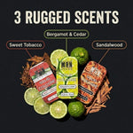 The Man Brand’s Solid Cologne - Bergamot and Cedar, Sandalwood, Sweet Tobacco - 0.33  oz each