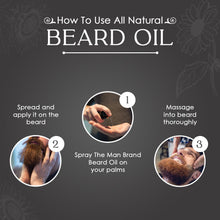 Load image into Gallery viewer, The Man Brand’s Beard Oil Sample Pack for Moisturizing, Grooming Beard and Skin - Natural Vitamin E Beard Care Oil for Eliminating Beardruff, Patchy Beards, and Dry Skin
